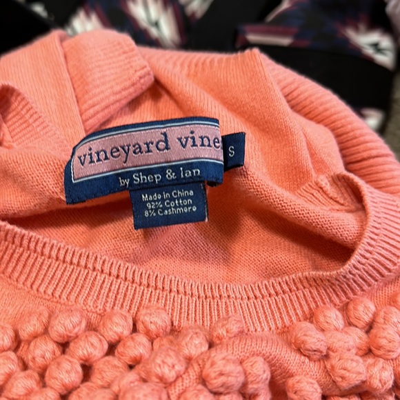 Vineyard Vines French Knot Crew Neck Cashmere Blend Sweater Size S - Picture 9 of 9
